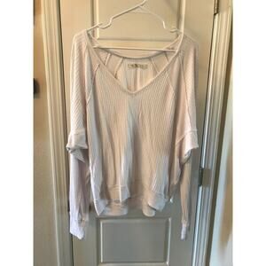 We The Free Women’s Size Small Light Pink/ Light lilac Waffle Shirt